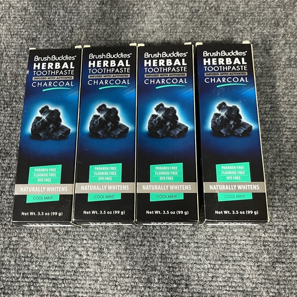 Set of 4 Brush Buddies Herbal Toothpaste Charcoal - Picture 6 of 7